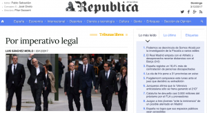 Articulo de Luis Sanchez-Merlo en Republica